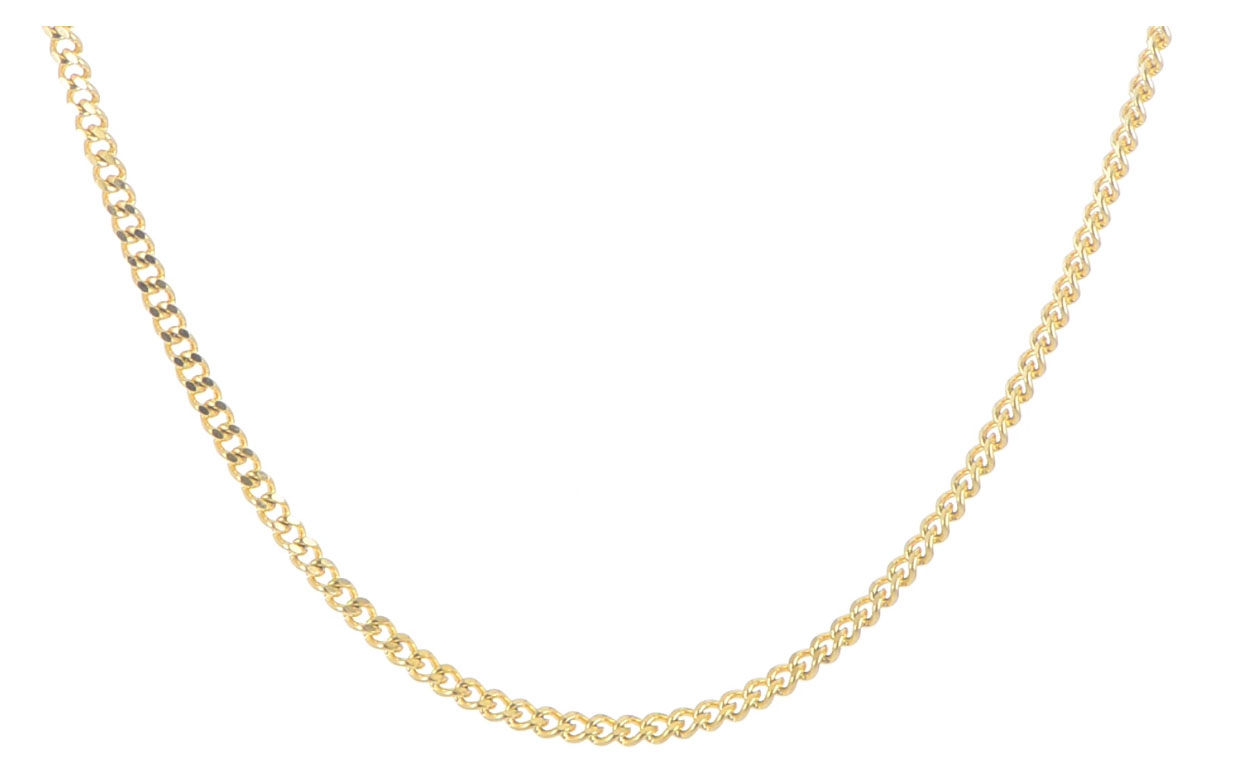 Stainless Steel IP Gold-Plated 3.0mm 18in Curb Chain.