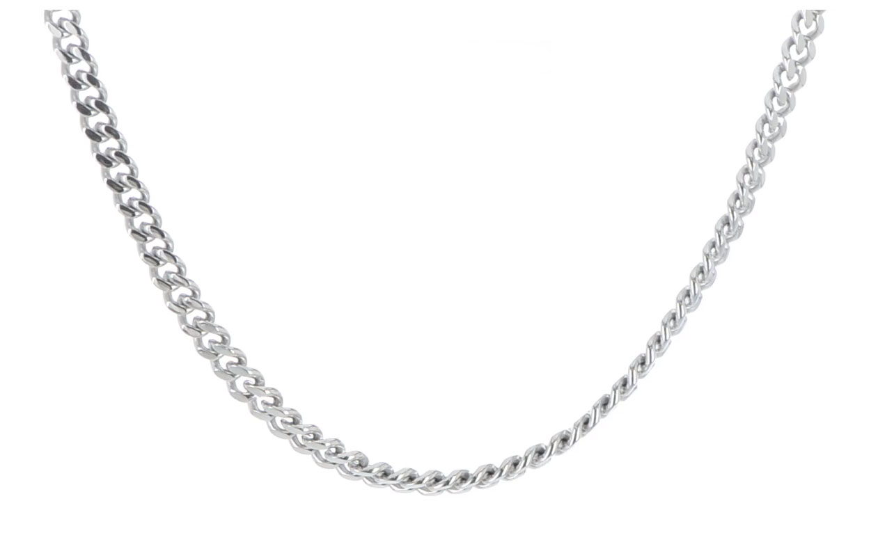  4mm, 18 inch, stainless steel curb chain.