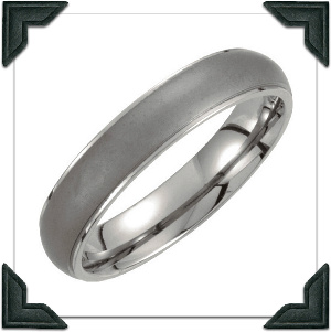 5mm Titanium Oxidized Slightly Domed Band