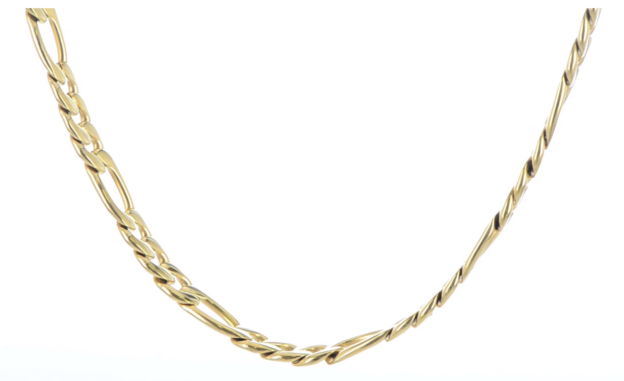 Stainless Steel IP Yellow-Plated 6.30mm 20in Figaro Chain.