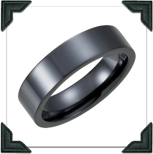 6mm Black Titanium Flat Black Band