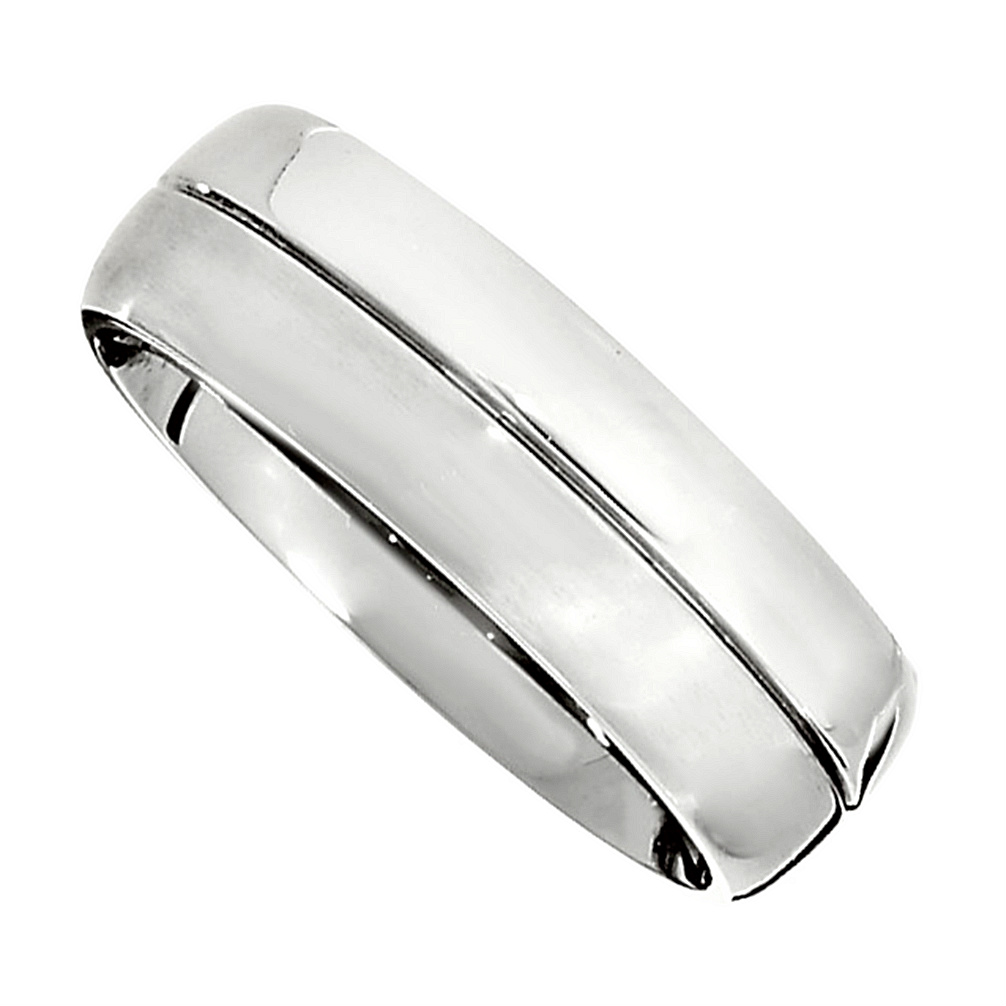 7mm Titanium Grooved Domed Band 