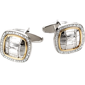 Diamond Cuff Links. 