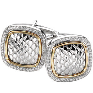 Diamond Cuff Links. 