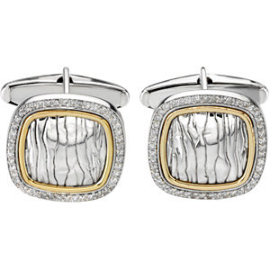 Diamond Cuff Links. 