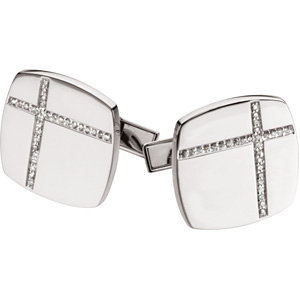 Men's Diamond Cuff Links. 