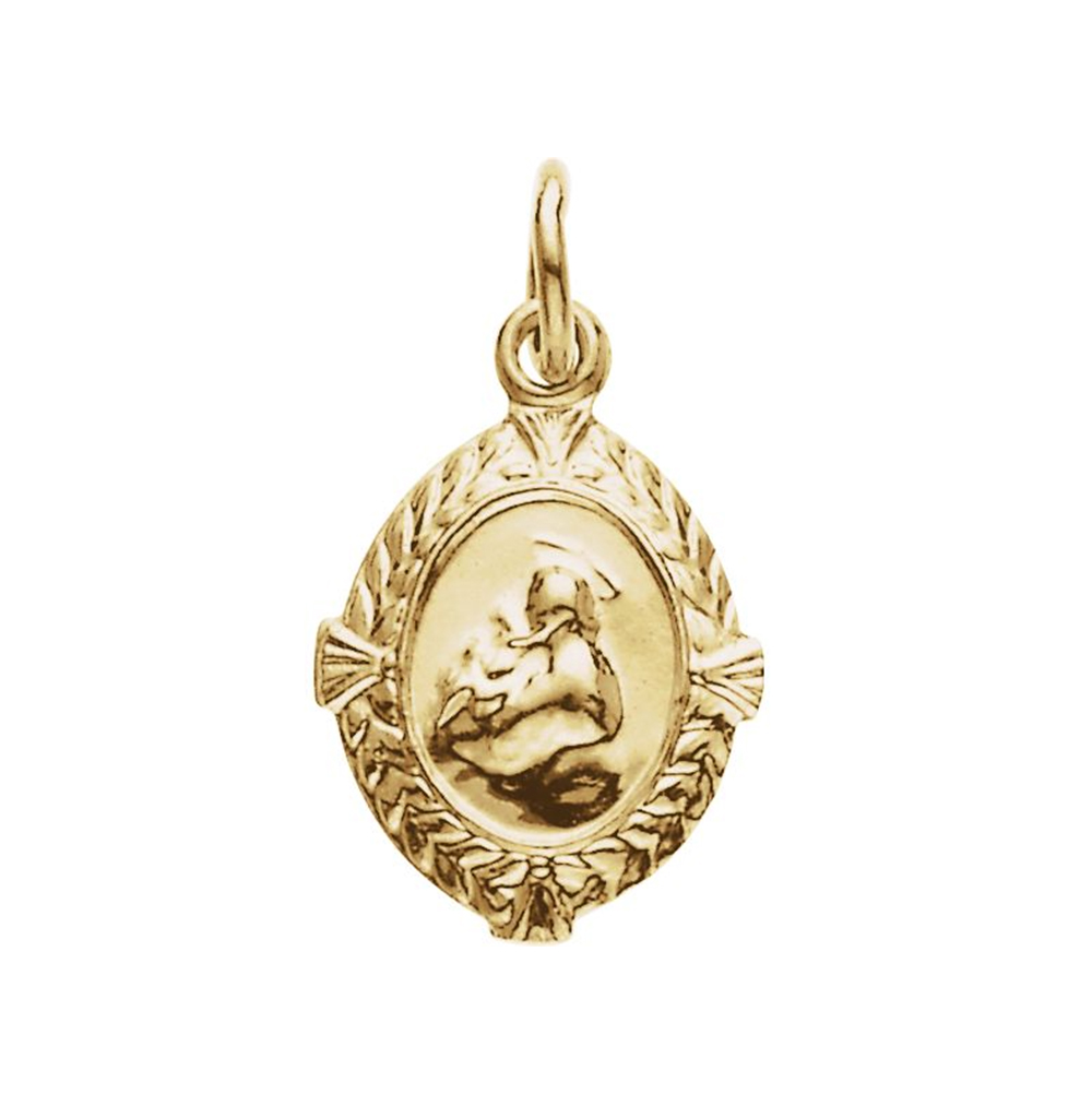 14k Yellow Gold St. Anthony Medal (12x9 MM).