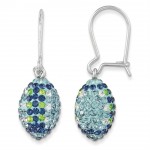 Swarovski Seattle Seahawks Sterling Silver Football Earrings