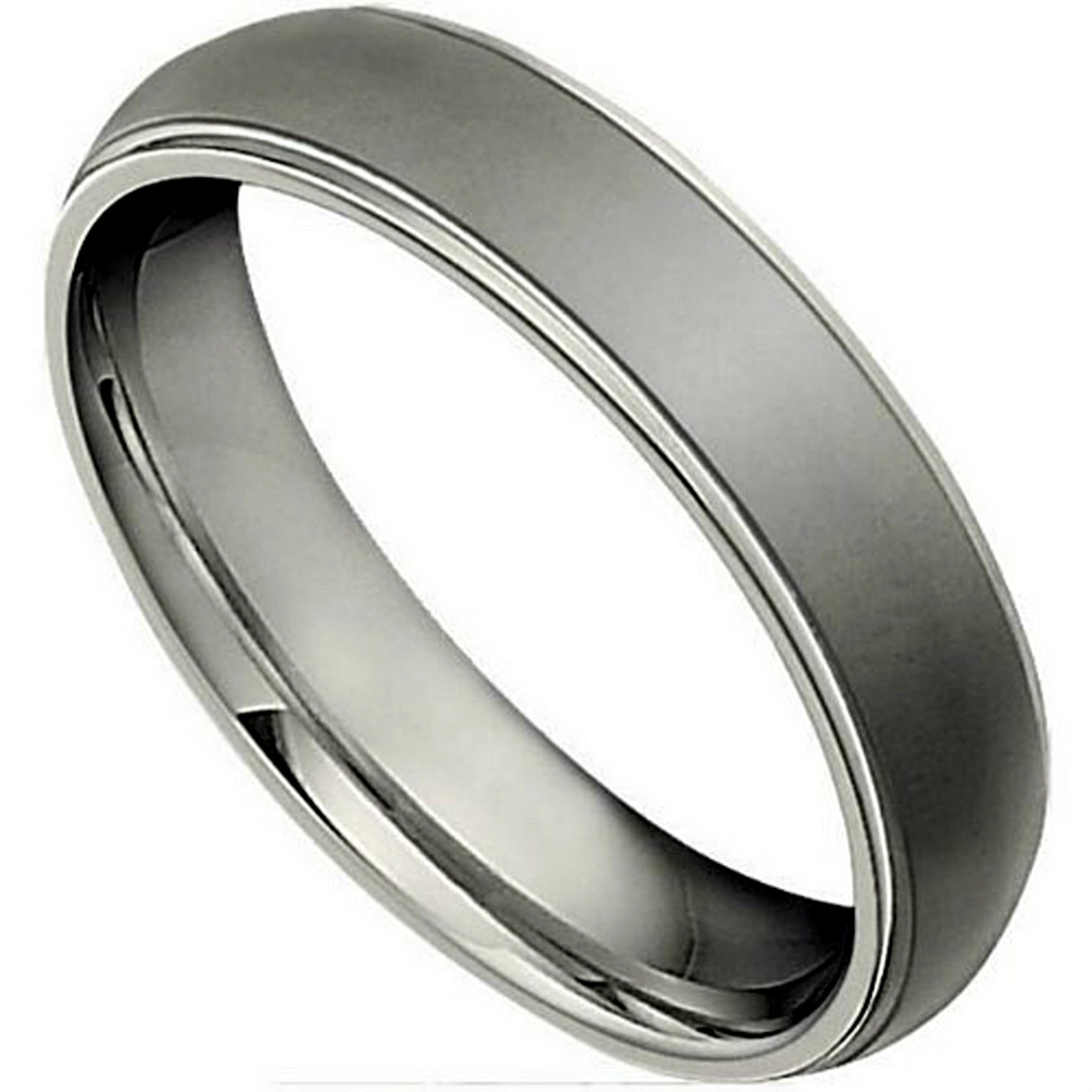 5mm Titanium Oxidized Comfort Fit Ring