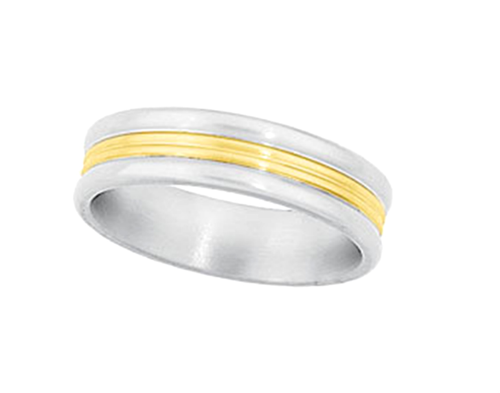 Titanium and 18k Yellow Gold Ring