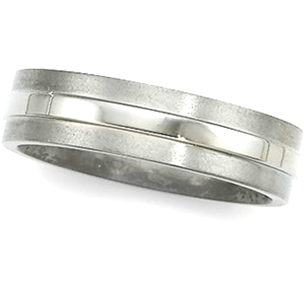 Titanium Flat Combination Finish Ring