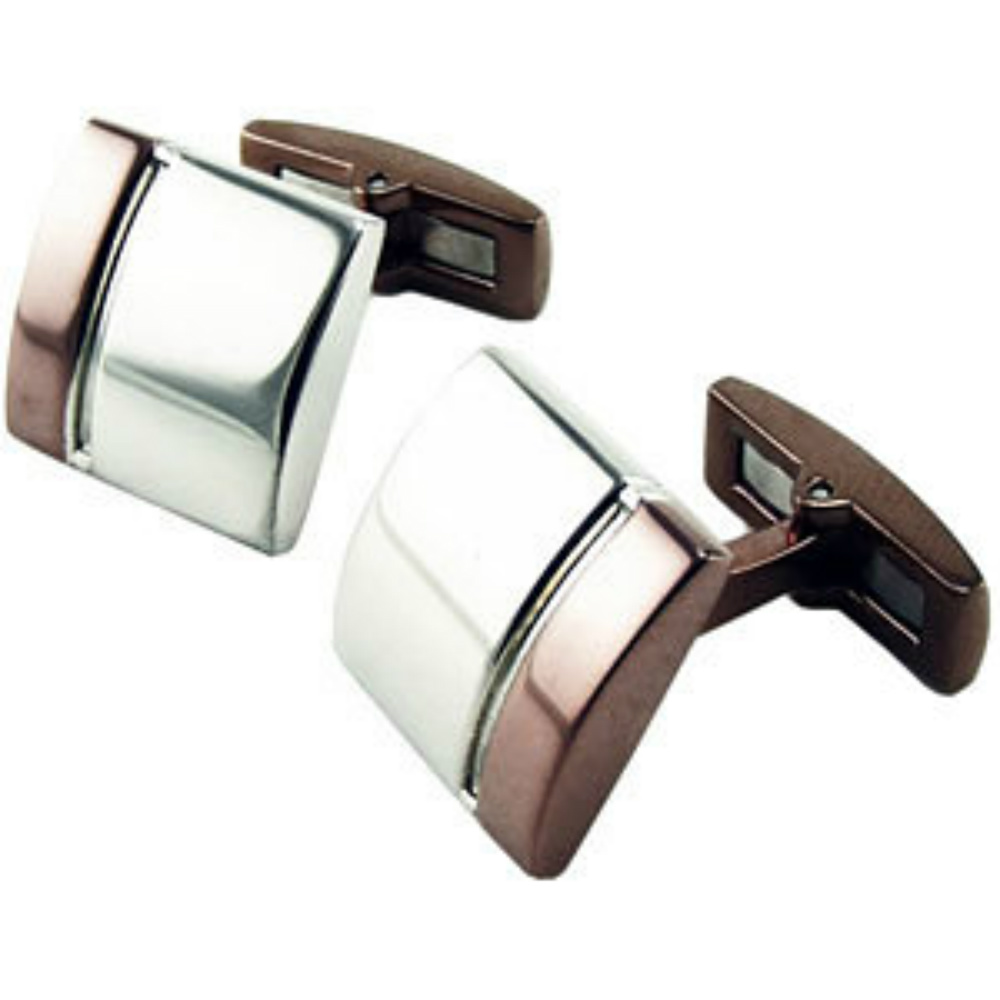 Chocolate Cuff Links with Dome Immerse Plating. 