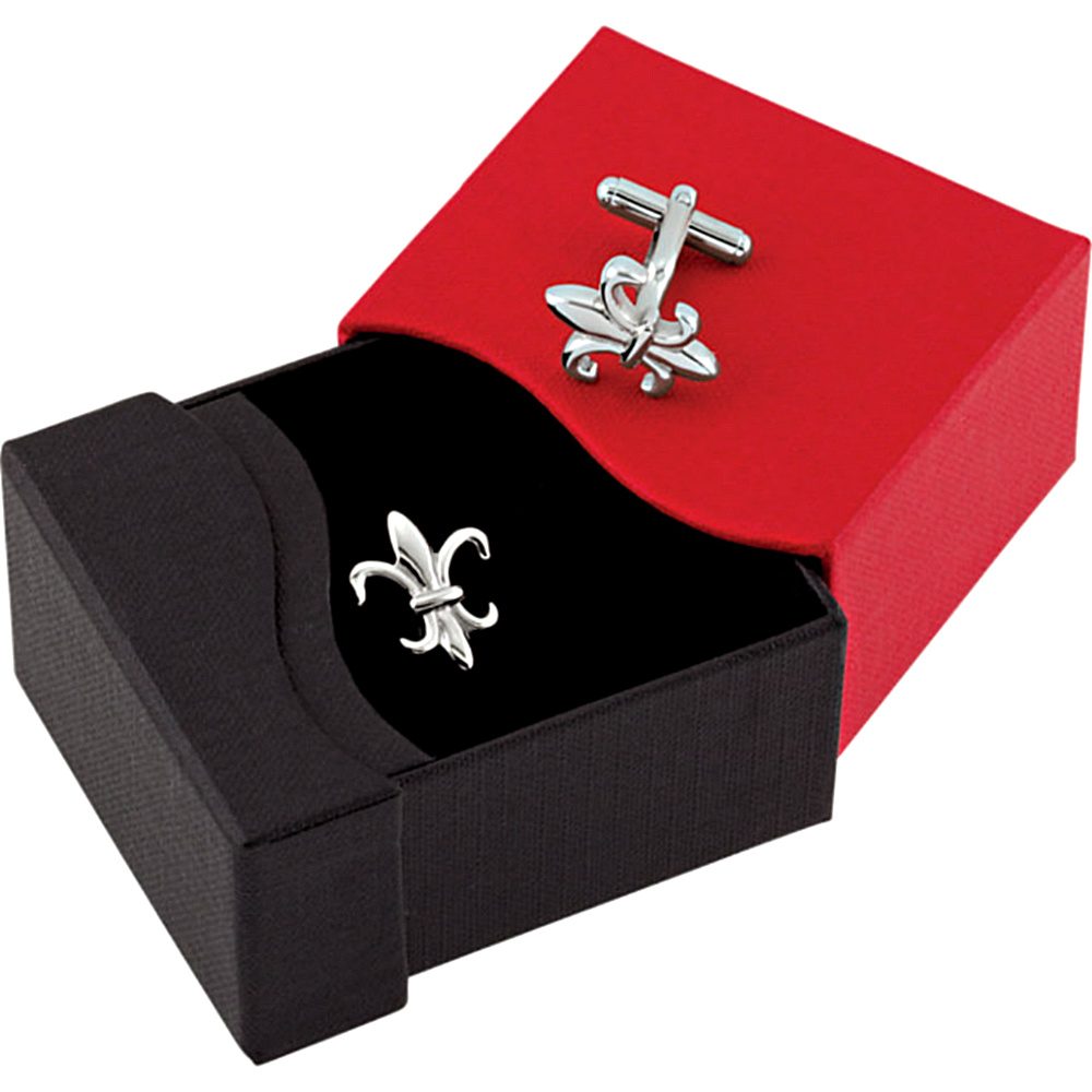 Stainless Steel Fleur de Lis Cuff Links. 