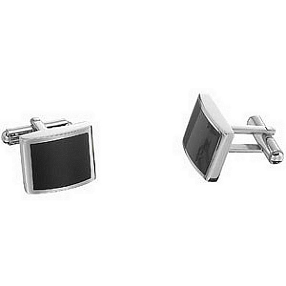 Stainless Steel Onyx Cuff Links.