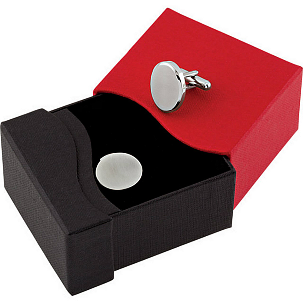 Stainless Steel Oval Cuff Links. 