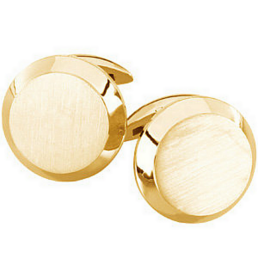 Yellow Gold Cuff Links.