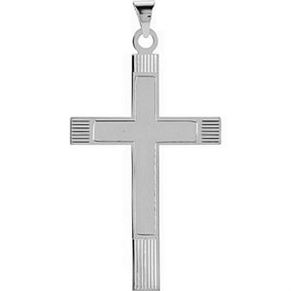 Boys 14k White Gold Cross in a Cross 