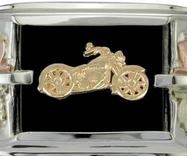 Motorcycle Insignia on Men's Signet Ring