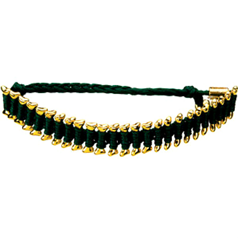 'Heart U Back' Friendship Green Bracelet, Gold Plated Sterling Silver 