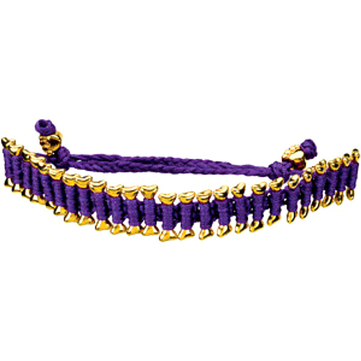 'Heart U Back' Friendship Purple Bracelet, Gold Plated Sterling Silver 