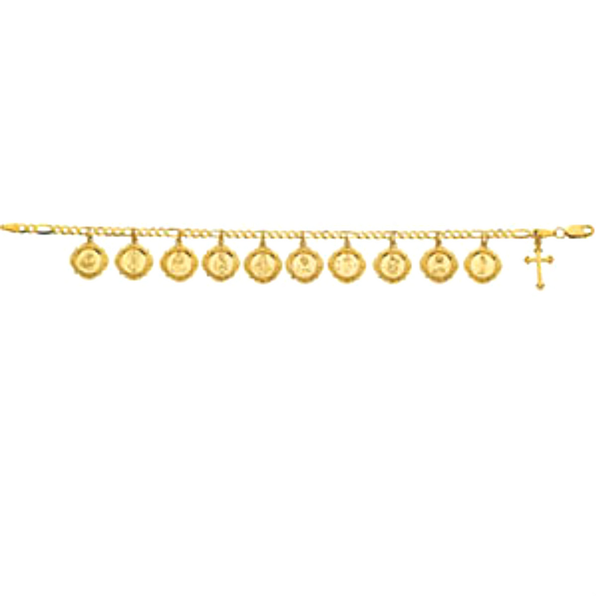 Heavenly Friends Bracelet, 14k Yellow Gold, 7.5'