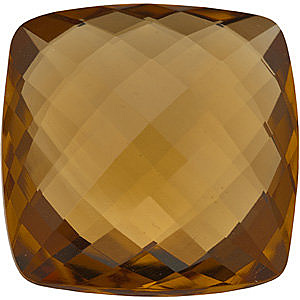 Beautiful Honey Quartz antique square double sided checkerboard cut.