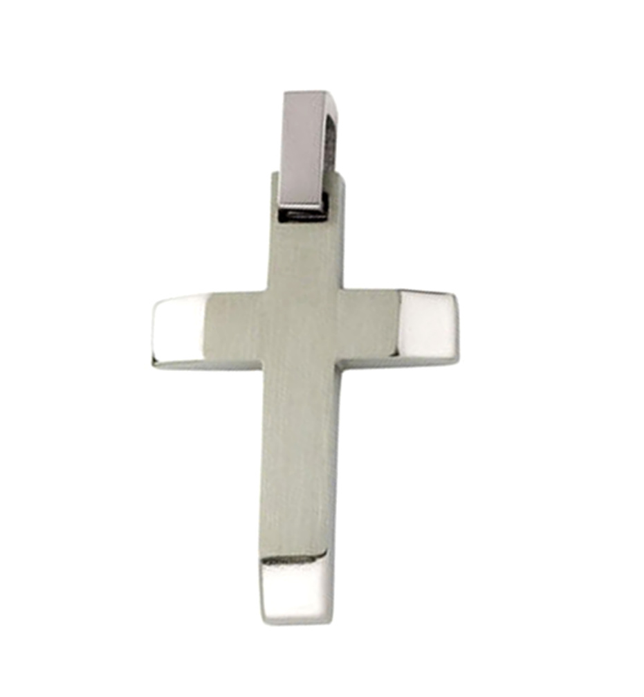 Titanium and Stainless Steel Cross Pendant