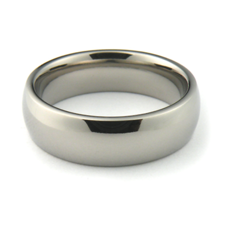 Titanium 6mm Half Round Comfort Fit Band