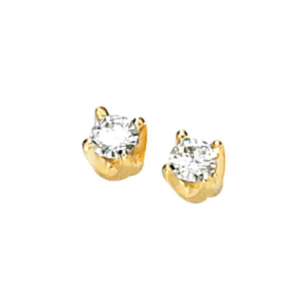 Charles and Colvard Moissanite Solitaire Solstice Earrings. 