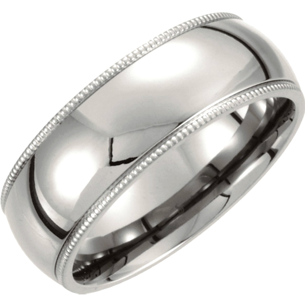 Titianium Milgrain Comfort Fit Ring