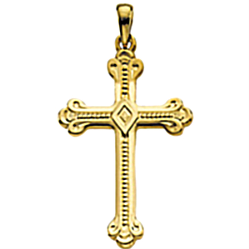 Botonee Bead Finish Cross Pendant. 