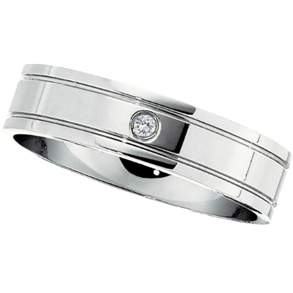 Titanium Diamond Comfort Fit Band