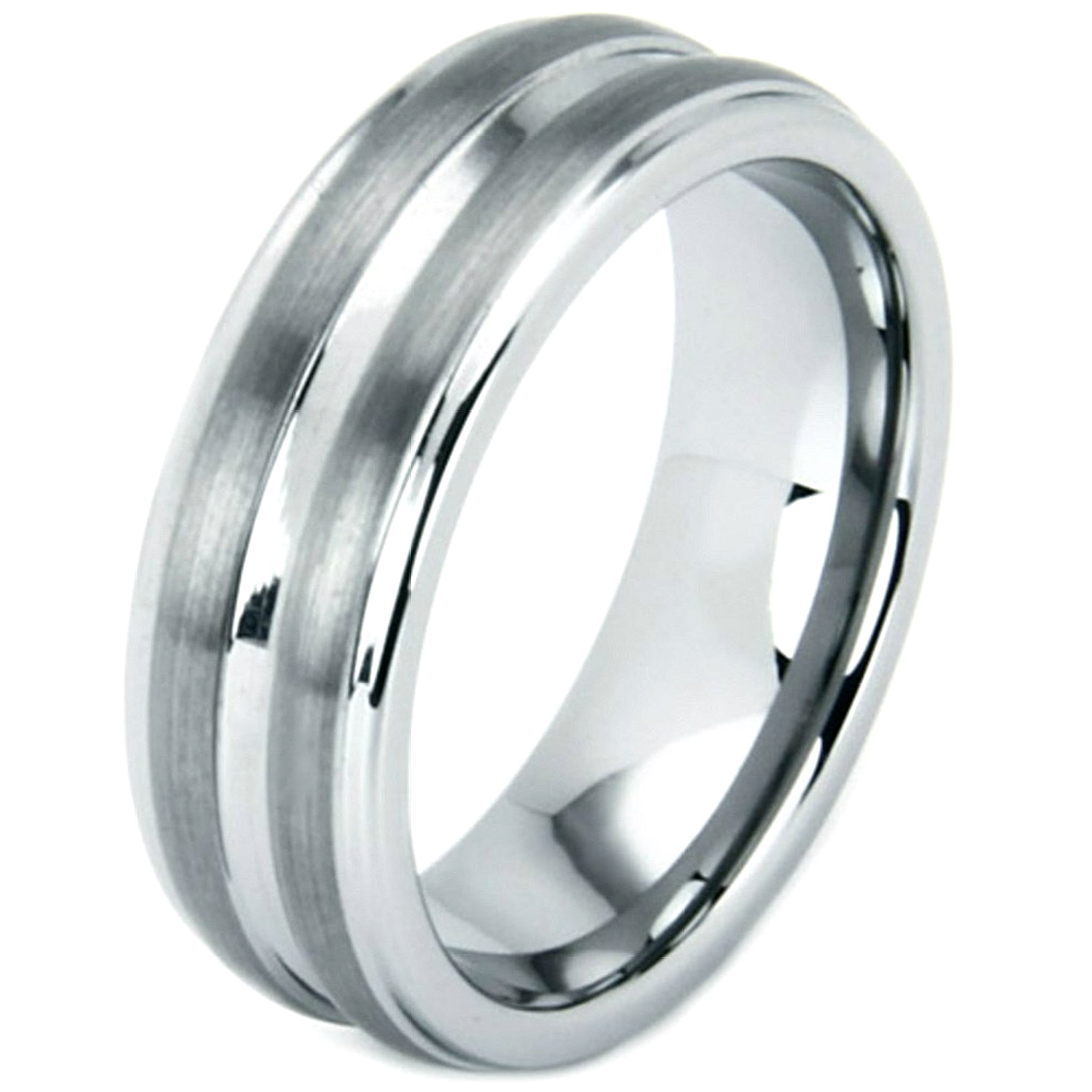 8mm Tungsten Grooved Band. 