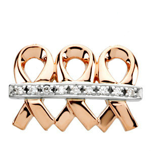 Rose Gold Me and My friend Diamond Ribbon. 