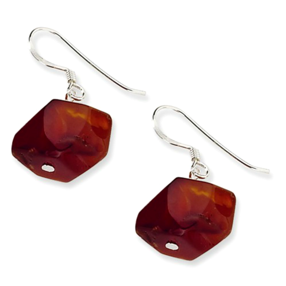 Sterling Silver Carnelian Earrings. 