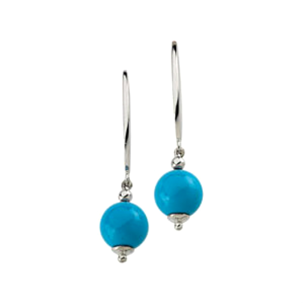 Sterling Silver Turquoise Earrings. 