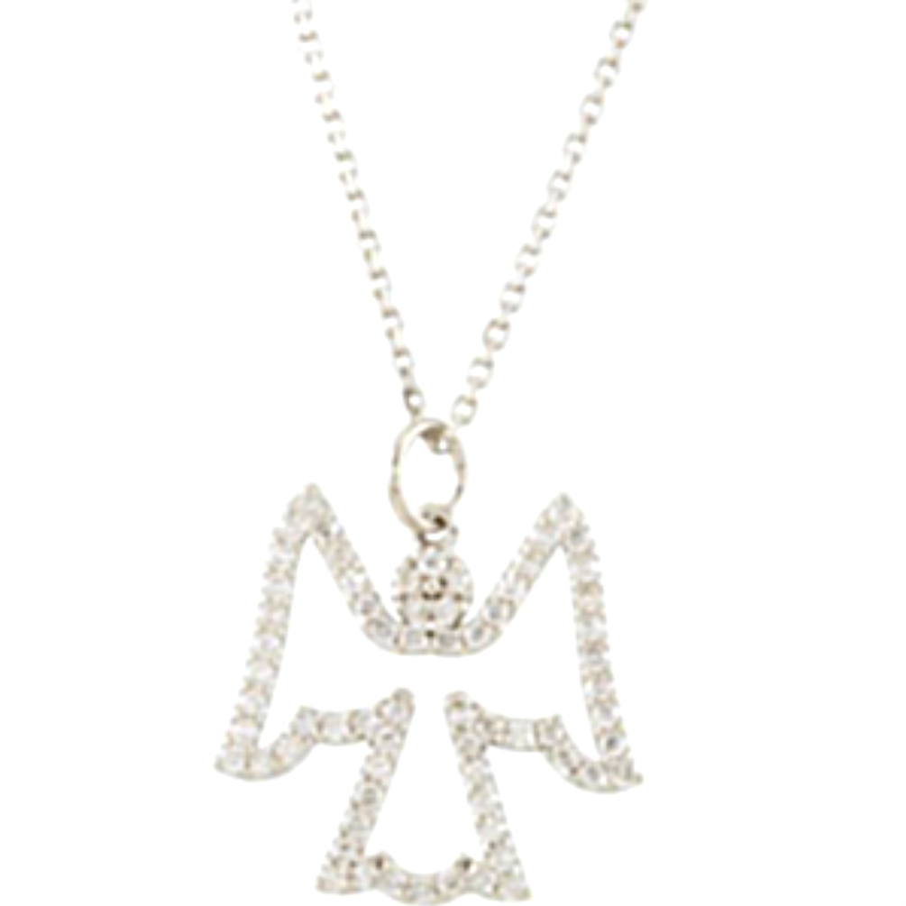 Diamond Angel 14K White Gold. 