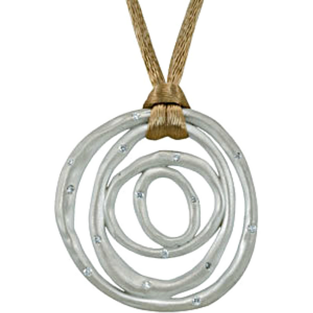 Diamond Coffee Cord Pendant. 