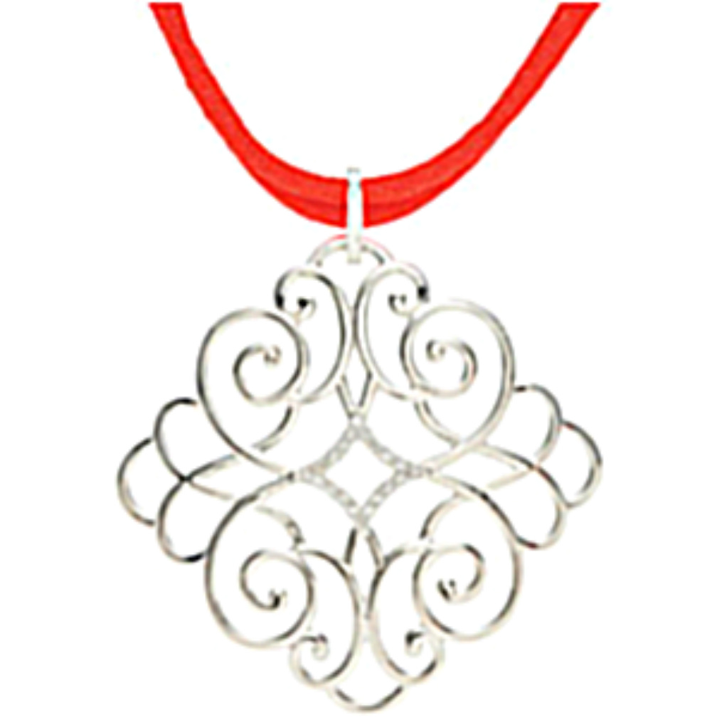 Diamond Red Cord Pendant. 