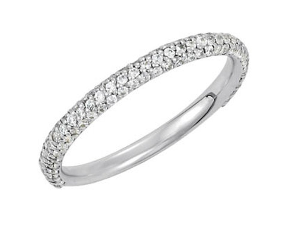 Pave Diamond Anniversary Ring. 