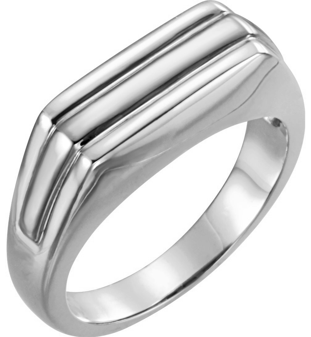 Men's 14k White Gold and Yellow Gold Two-Tone Ring. 