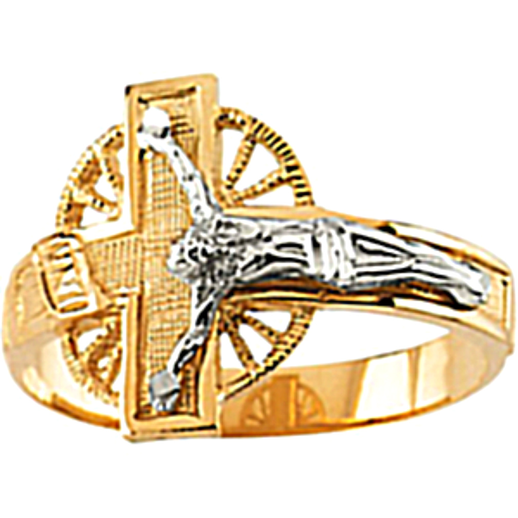 Crucifix Ring 14k Yellow Gold 