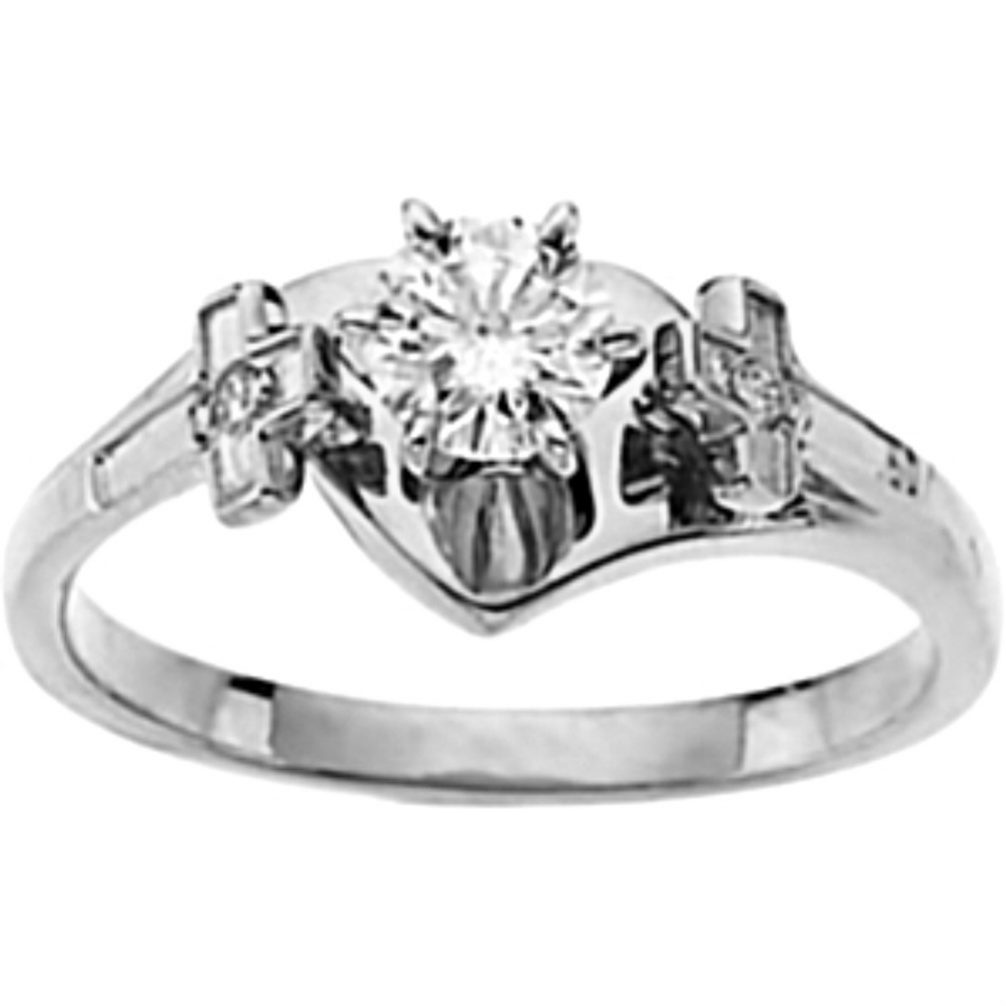 Engaggement Ring 14k White Gold. 