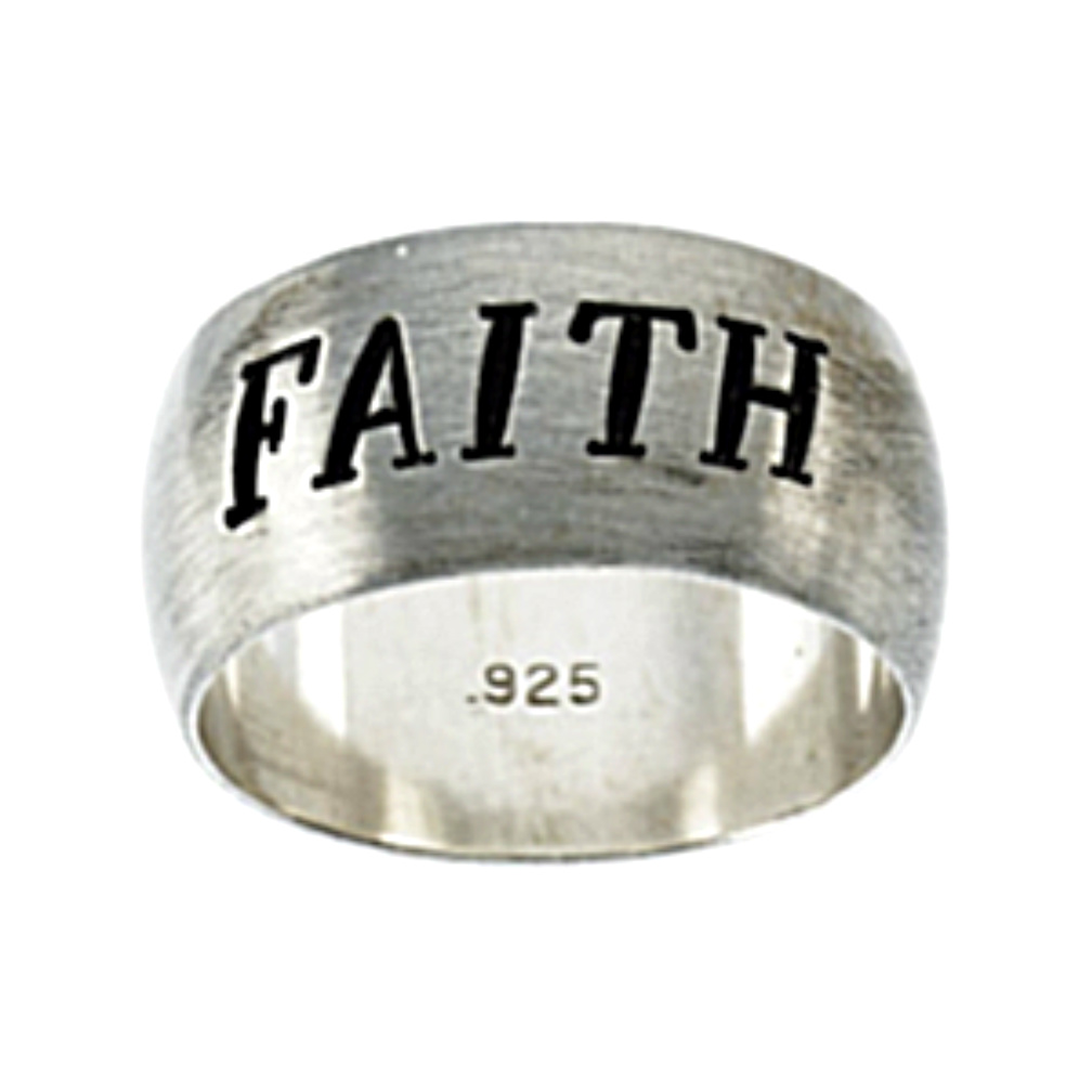 Faith Ring 14k White Gold. 