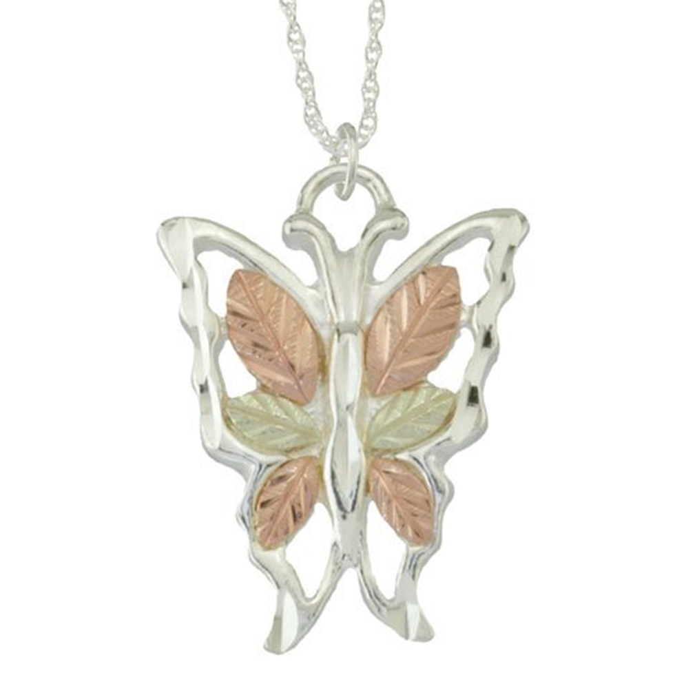 Butterfly Necklace in Black Hills Gold. 