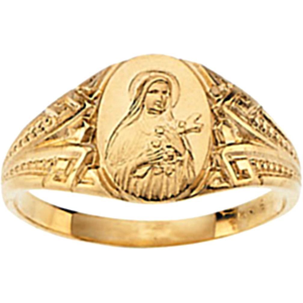 St. Theresa Ring 14k Yellow Gold. 