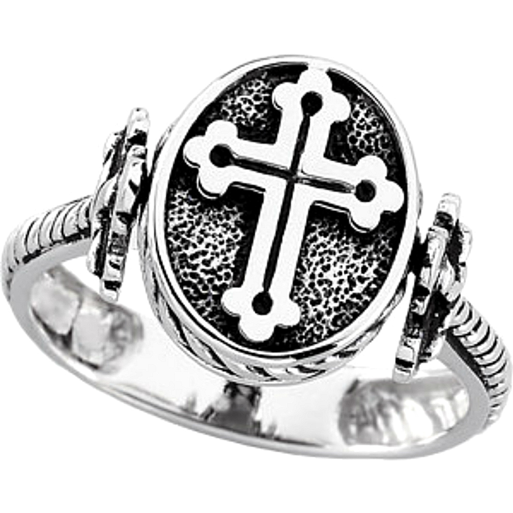 Turn to the Cross Ring 14k White Gold. 