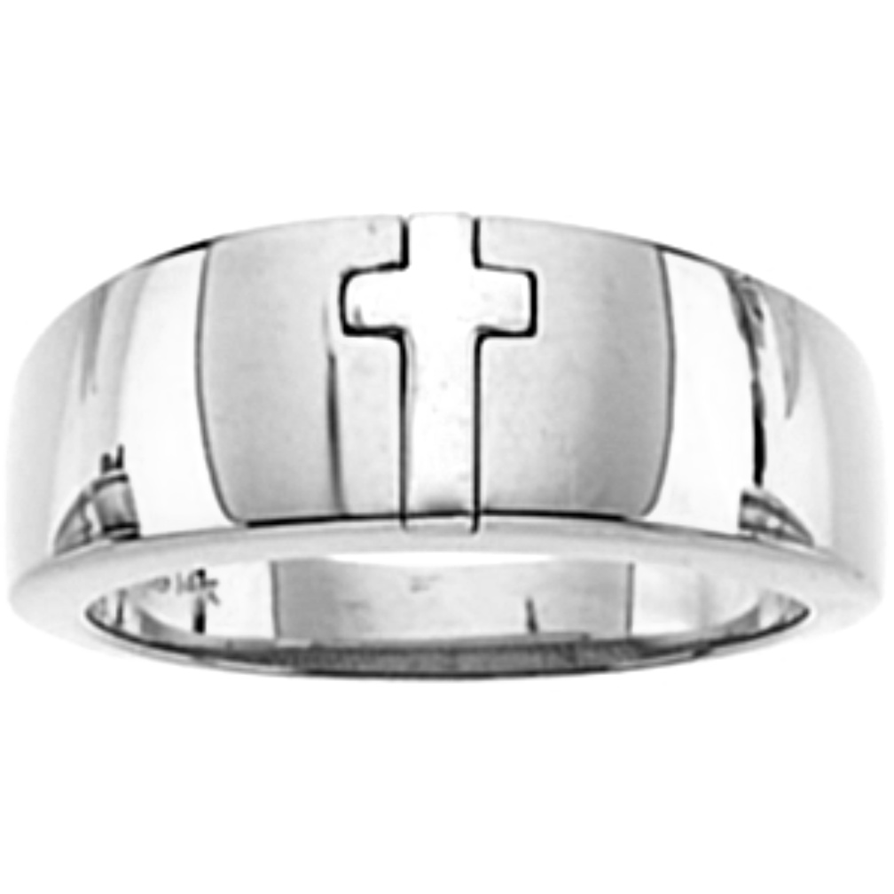 Two Tone Cross Ring 14kw. 