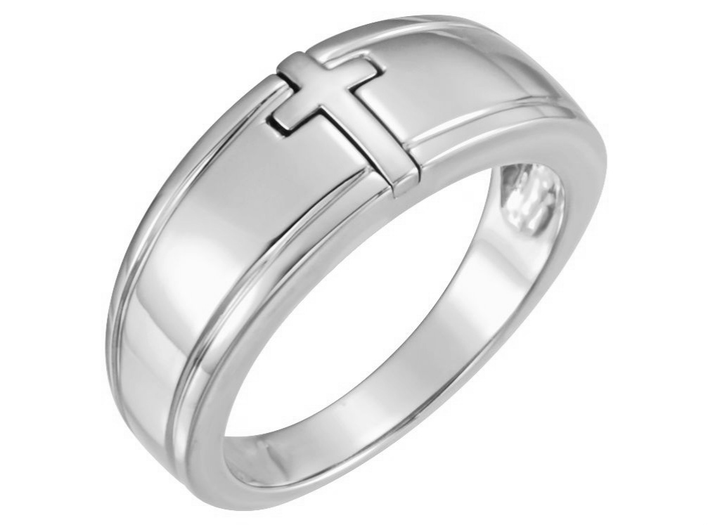 Two-Tone Cross Ring 14kw. 