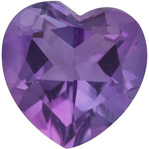 Amethyst Faceted Heart Gemstone